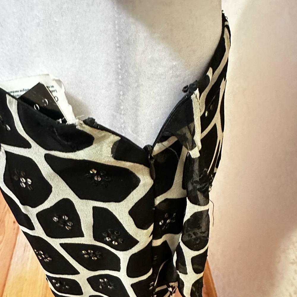 Chetta B Long Maxi Mermaid with sequence, Skirt chiffon Giraffe Animal Print It - Picture 9 of 15